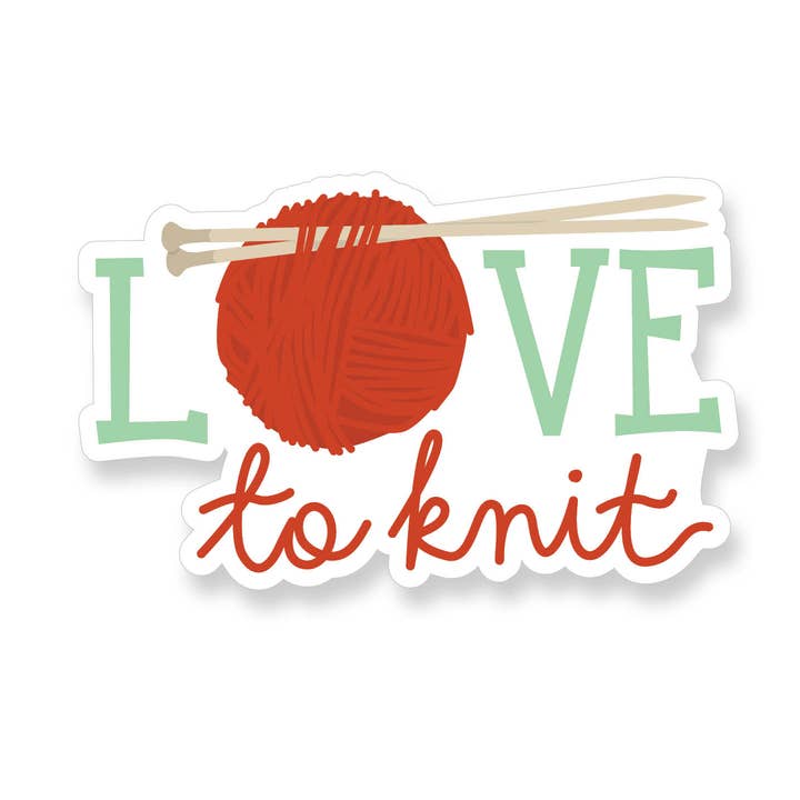 Apartment 2 Cards – wholesale Sticker – Love to Knit Vinyl Sticker0