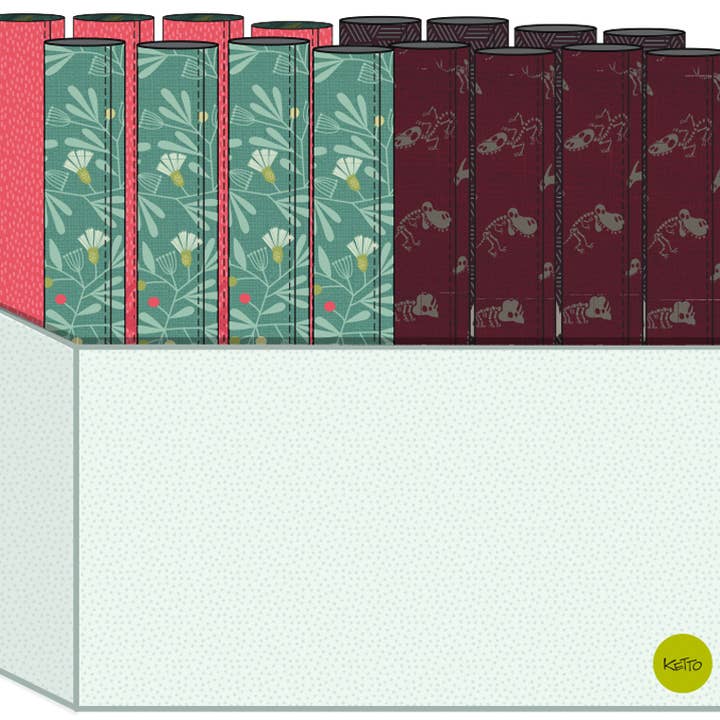 Ketto - Wholesale Placemat - Display of 24 assorted roll-up placemat with utensils pocket