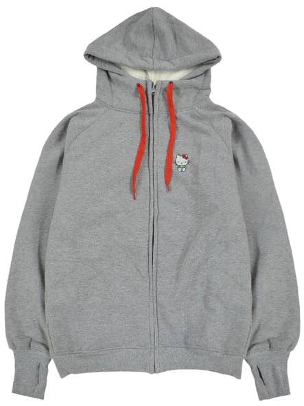 Chandail à capuchon zippé Sanrio Hello Kitty Sherpa pour la vente par LASR