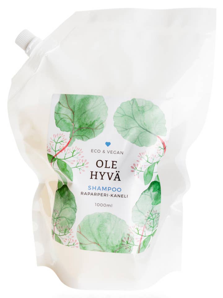 Rabarber Cinnamon Shampoo navulzak 1000ml voor wholesale door Ole Hyvä Metsä