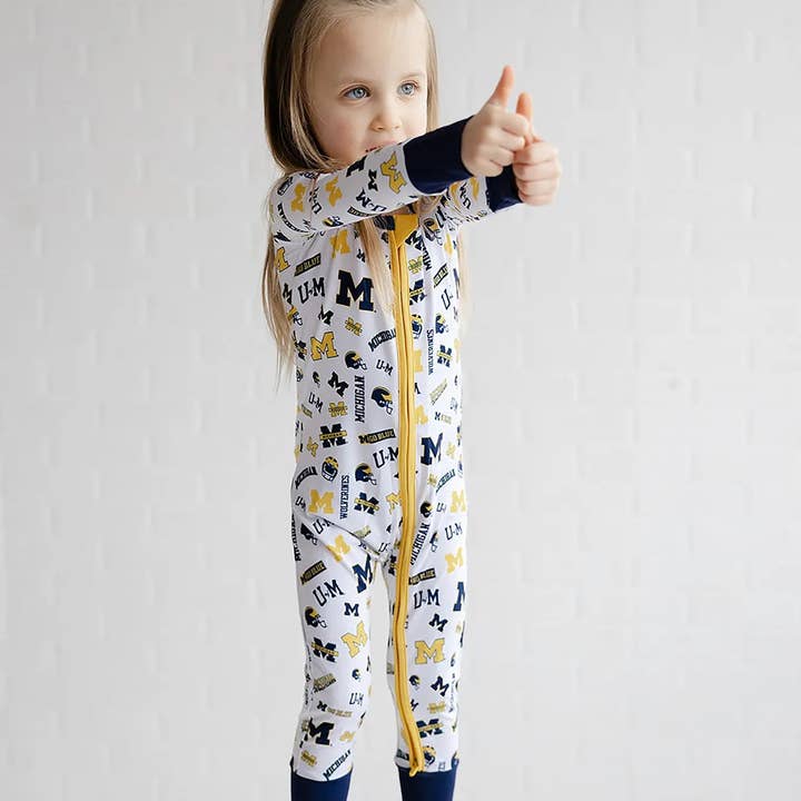 Tailgate Tikes - Wholesale Jumpsuit - Baby - Michigan Wolverines Zippy One-Piece4