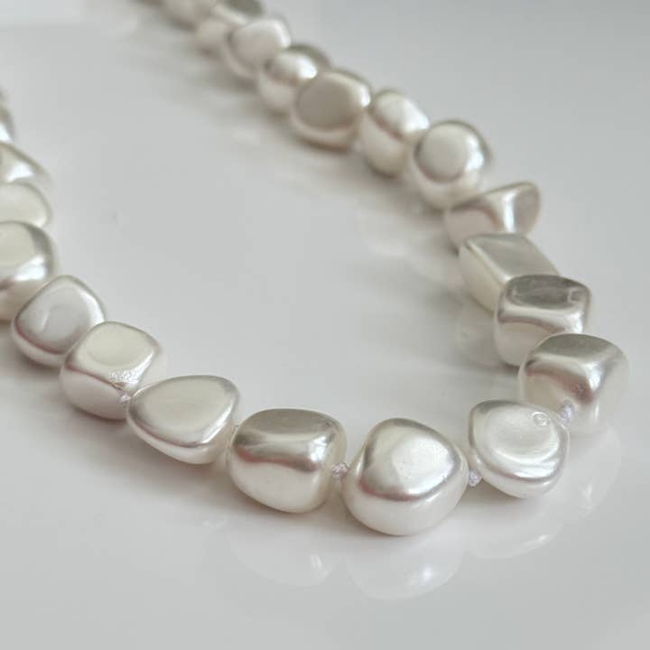 Lustrous Pebble Pearl Necklace for wholesale by Vinnis Jewelry