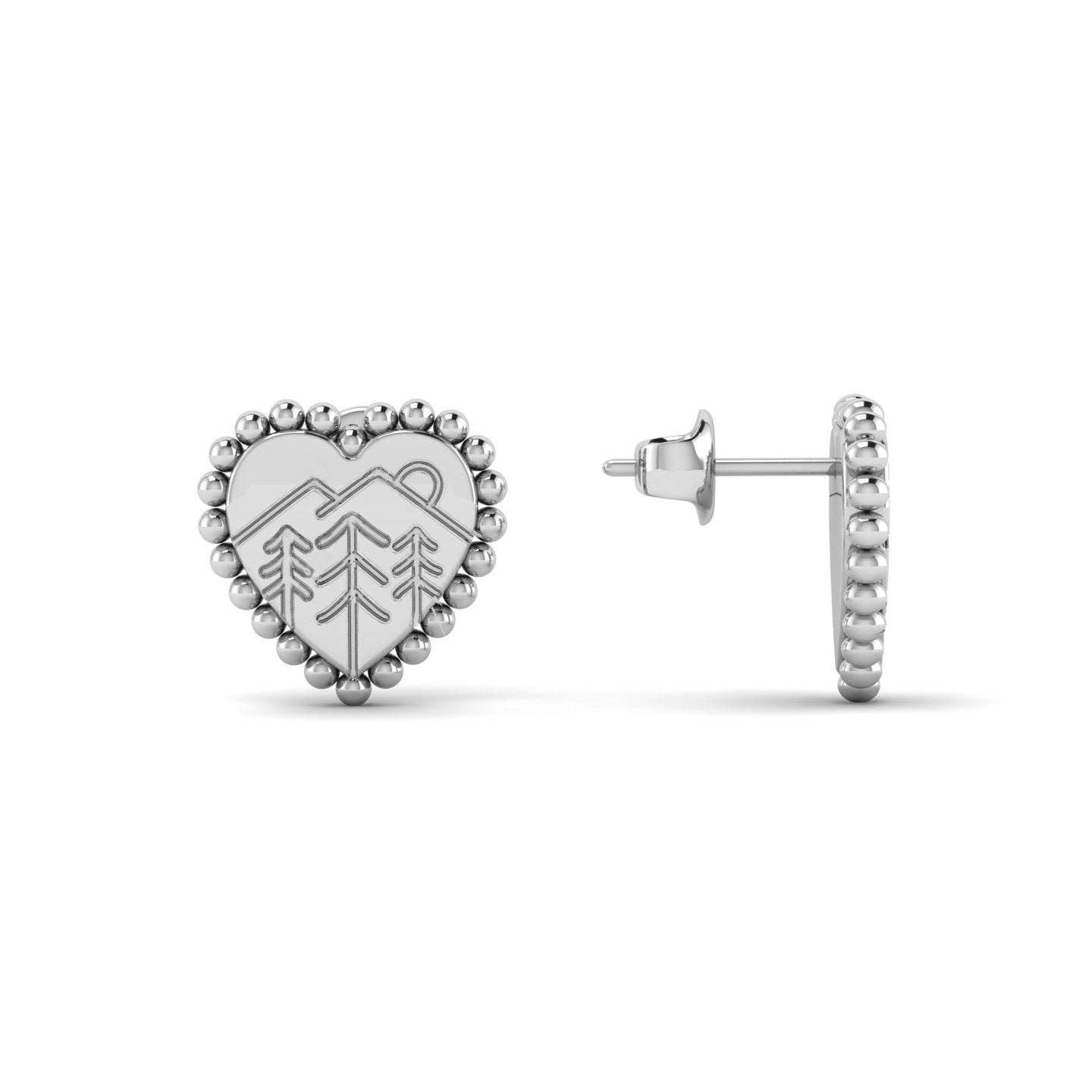 Woidladl - Vendita all'ingrosso Orecchini a bottone - Orecchini a forma di cuore WALDLIEBE7