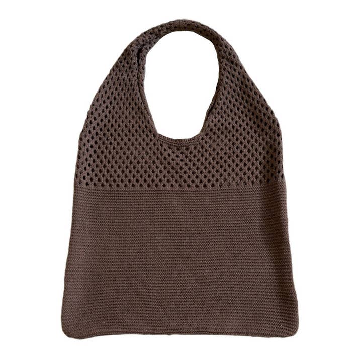 NINEXIS - Wholesale Tote Bag - Women's - CWAB1952_SOLID COLOR VINTAGE KNIT TOTE BAG