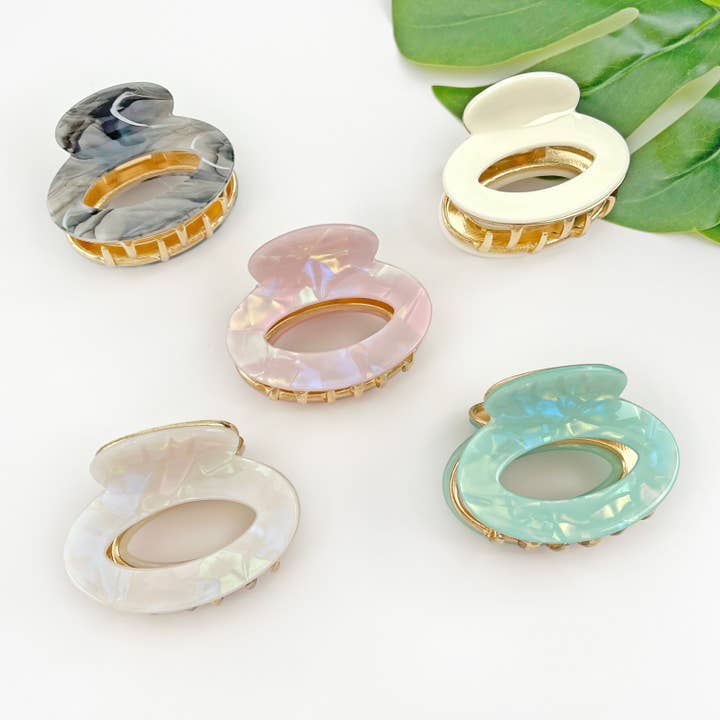 Classic Metal Oval Hair Claw Clip for wholesale by TheDivaSoap