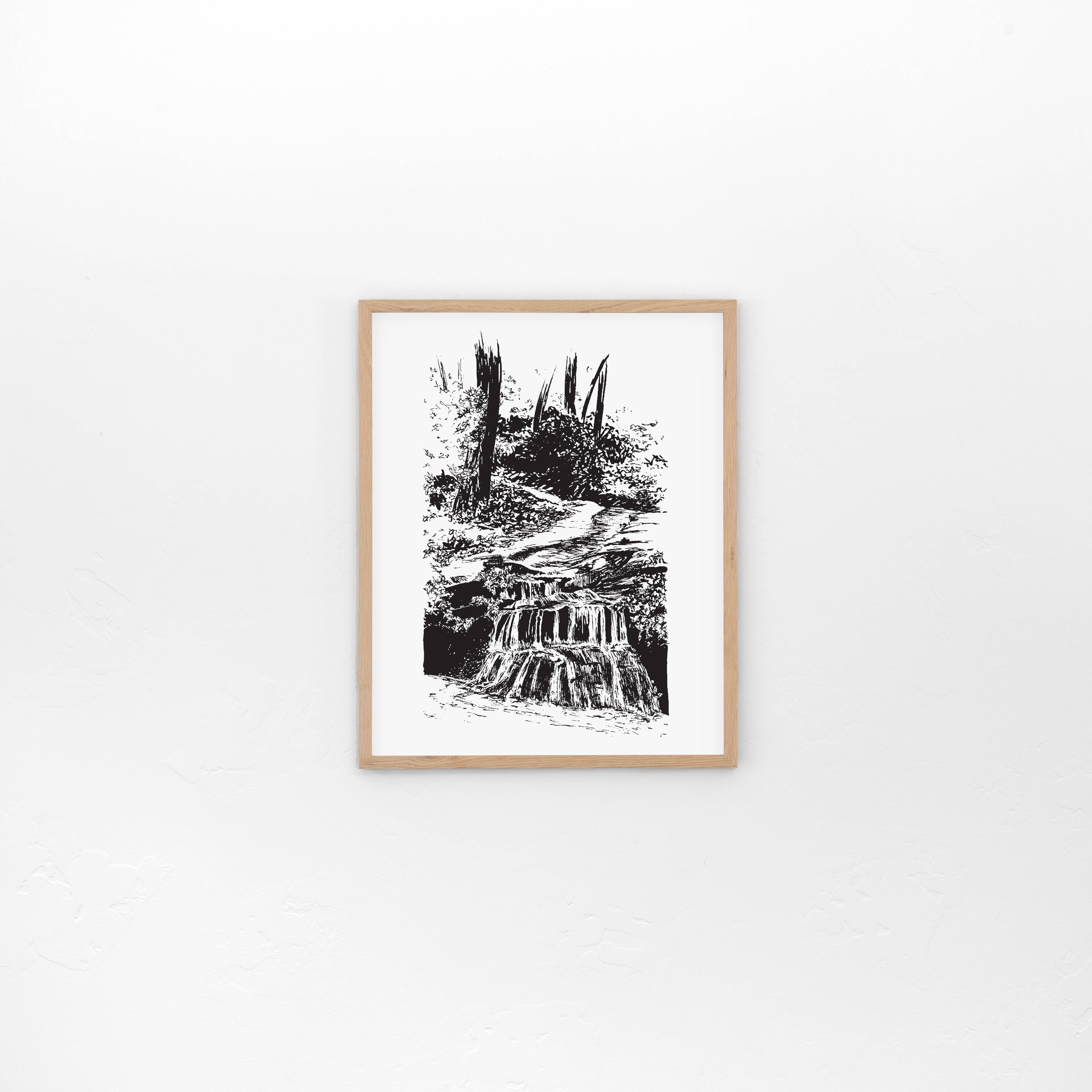 Howell Designery - Wholesale Art Print - Falls in the Woods - Fine Art Print