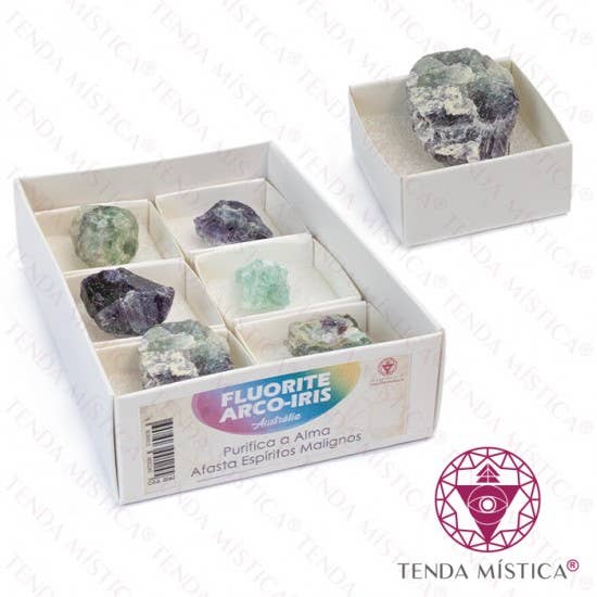 4X4 Boxes Fluorite Rainbow 6Units for wholesale by Tenda Mística