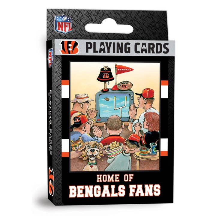Cincinnati Bengals Fan Deck Playing Cards - 54 Card Deck for wholesale by Masterpieces Puzzles