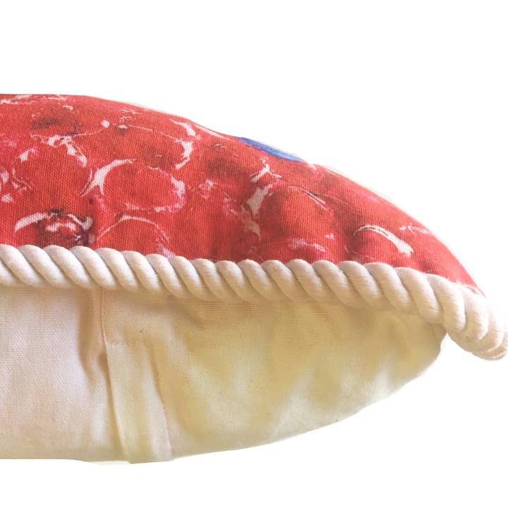 My Island LLC - Wholesale Throw/Decorative Pillow - Blue Anchor Pillow w/insert, 20 x 20 hidden zipper on back4