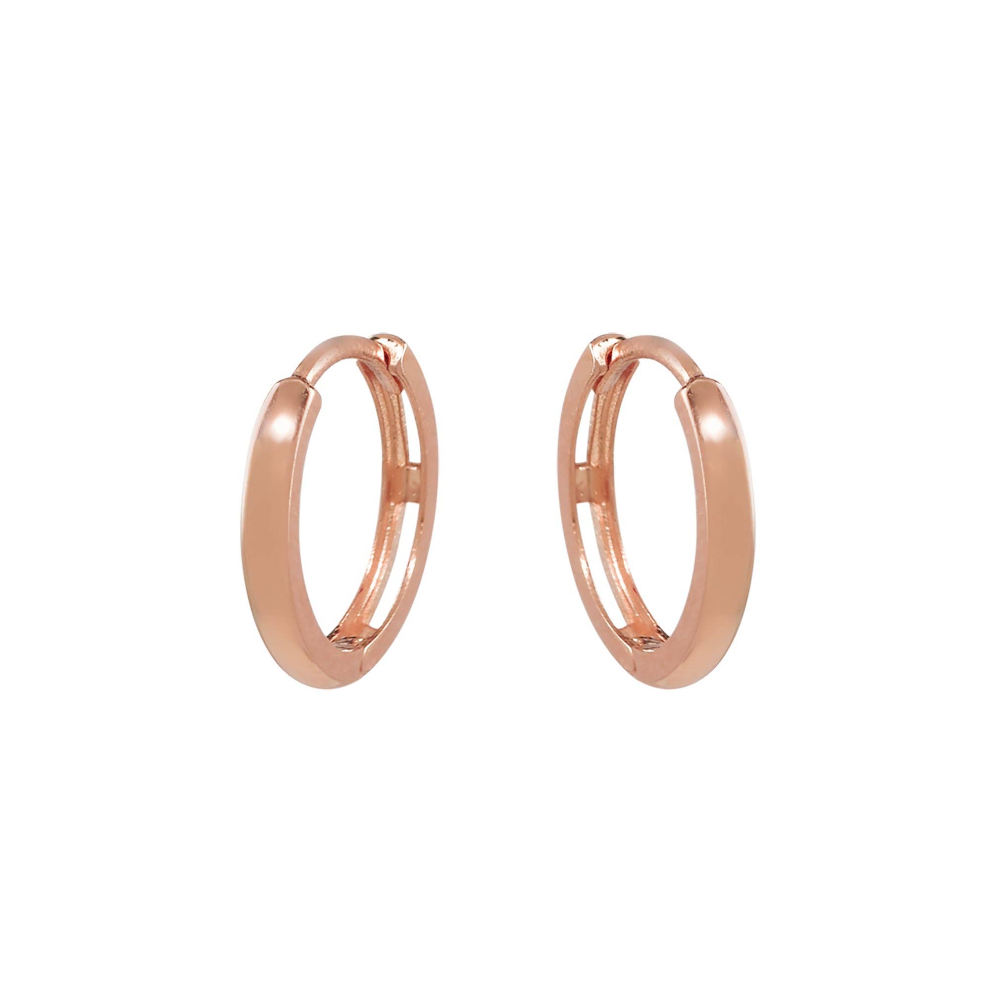 Ofina Jewelry - Wholesale Huggie Earrings - Solid Gold Thin Huggies - PAIR3