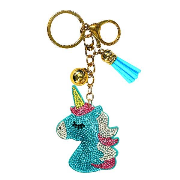 Queens Designs - Wholesale Keychain - Women's - Unicorn Crystal Bling Keychains9
