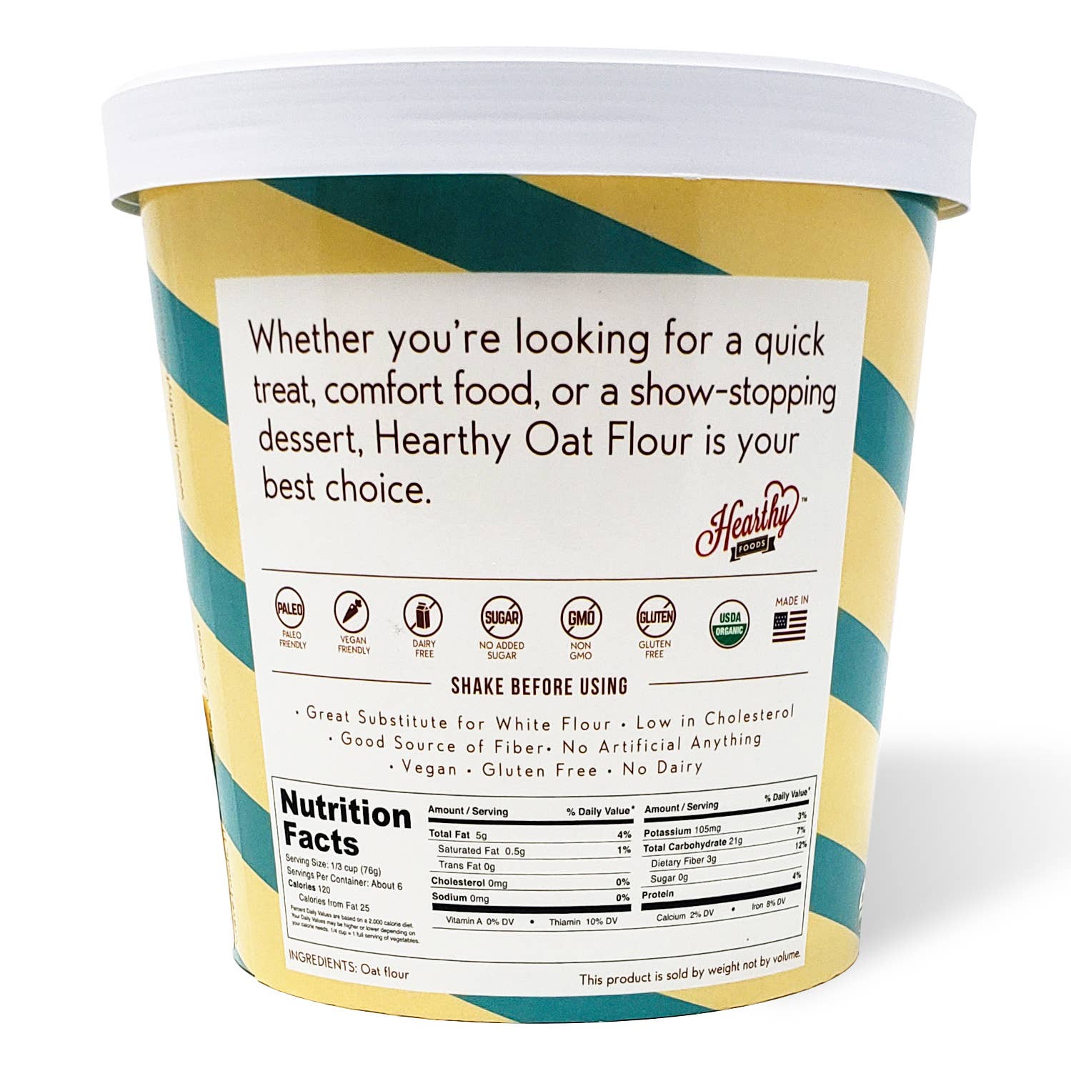 Hearthy Foods - Wholesale Flour - Oat Flour gluten free fine baker grade.1