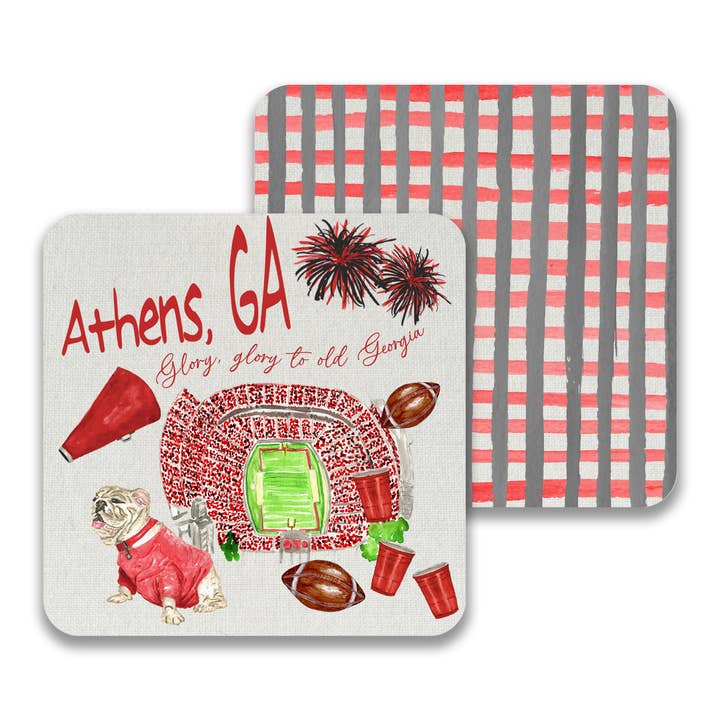 Georgia Football Paper Drink Coaster for wholesale by French Graffiti