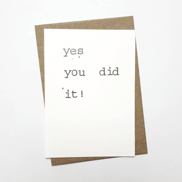 Yes You Did It! for wholesale by By Mar Postcards