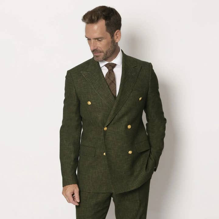 Zignone Slim Fit Blazer Dunkeloliv für den Großhandel von Lodevole