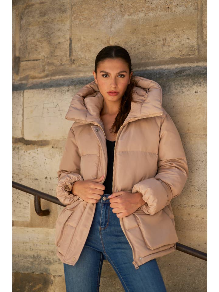 Attentif Paris - Venta al por mayor Parka - Mujer - Parka corta oversize con lazos16