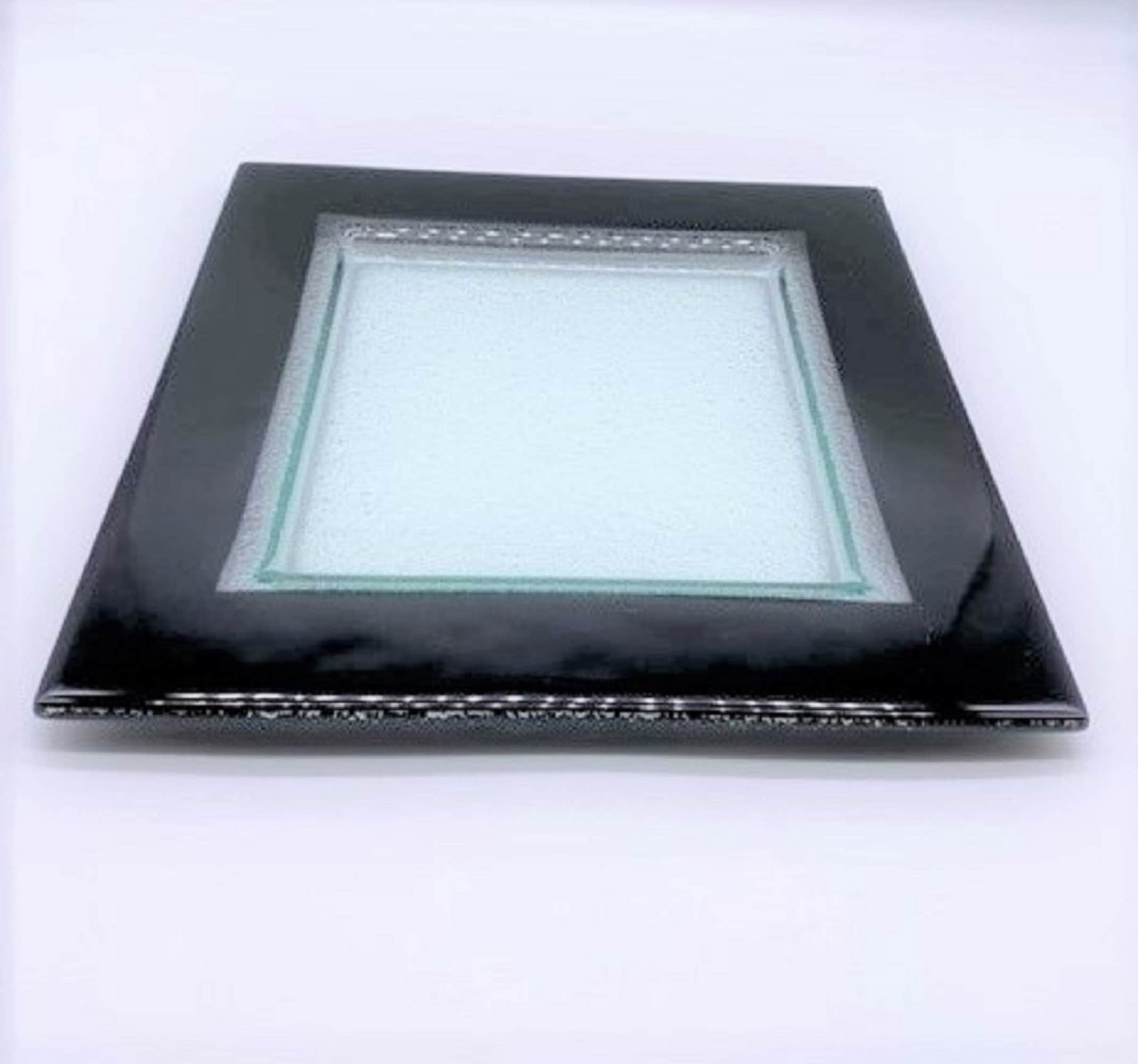 TUART GLASSWARE - Vente Assiette - Assiette en verre carrée. Assiette en verre coloré. Pla en verre recyclé7