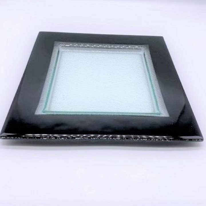 TUART GLASSWARE - Vente Assiette - Assiette en verre carrée. Assiette en verre coloré. Pla en verre recyclé7