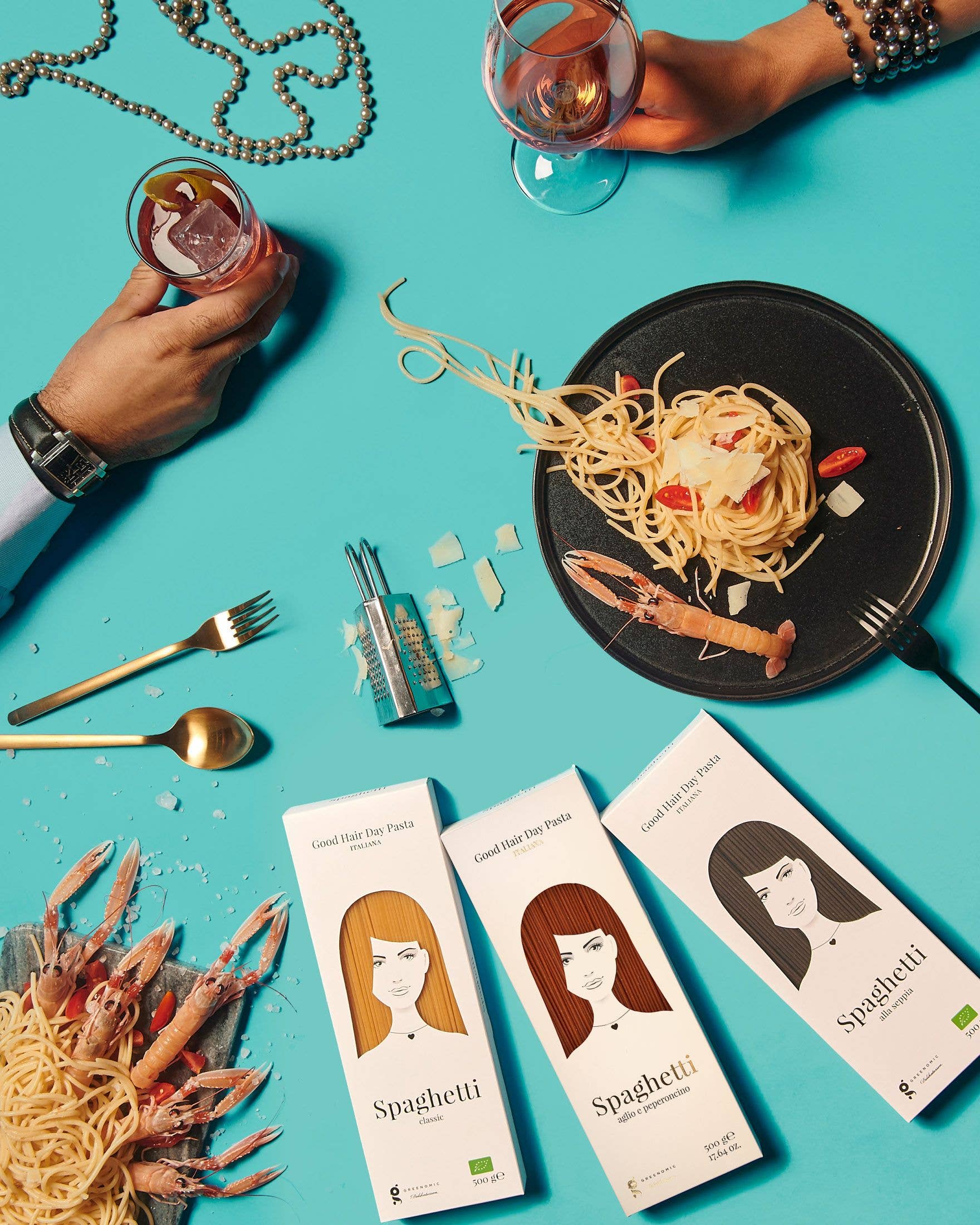 Greenomic Delicatessen - Wholesale Pasta - GOOD HAIR DAY PASTA ORGANIC SPAGHETTI ALLA SEPPIA2