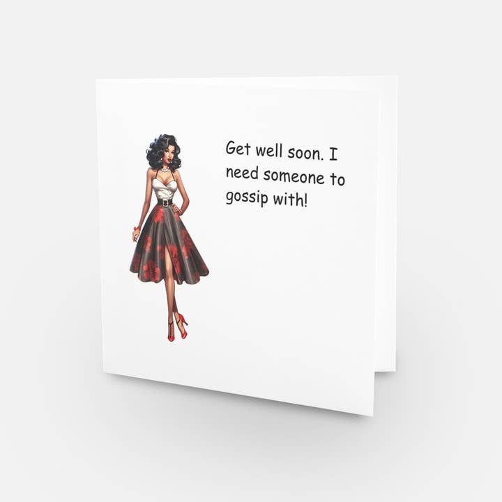 Get Well Soon (Brown Skinned) Card for wholesale by Fairely