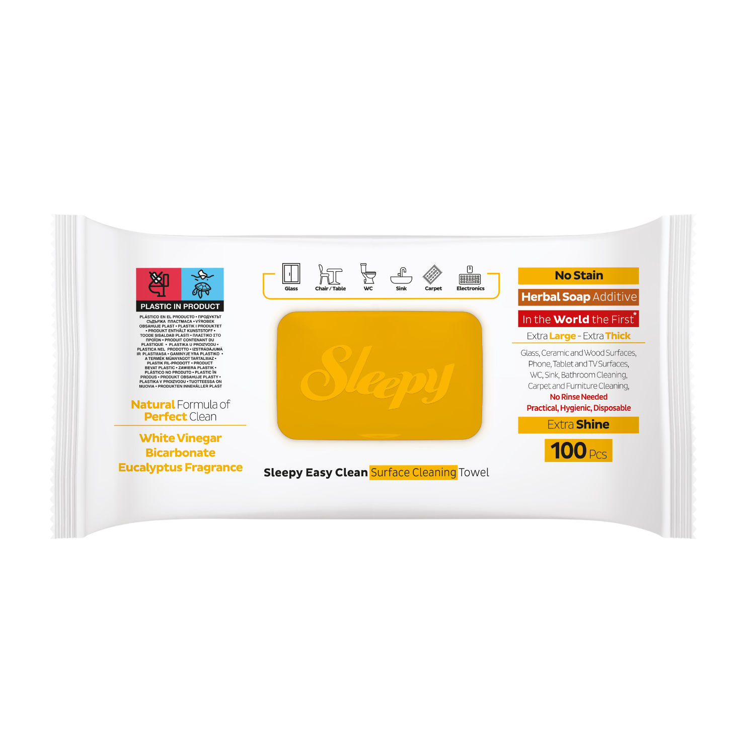 Sleepy - Vendita all'ingrosso Strofinaccio da cucina - Sleepy Panno Pulente per Superfici con Additivo di Sapone alle Erbe – Brillantezza Extra2