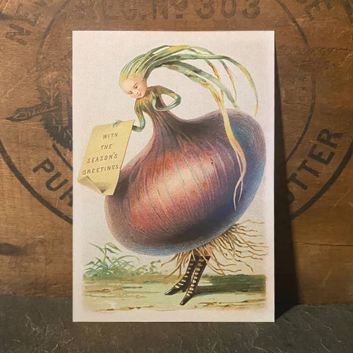 Oignon de Noël pour la vente par Irreverent Cards for Challenging Times