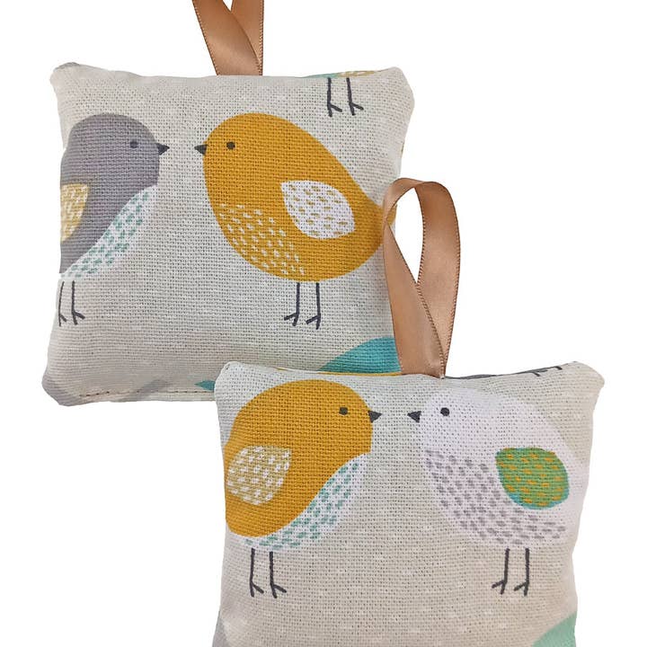 Hanging Lavender Sachet - Birds for wholesale by The Wheat Bag Company