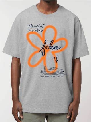 T-shirt surdimensionné avec motif floral pour la vente par FIKANDCO