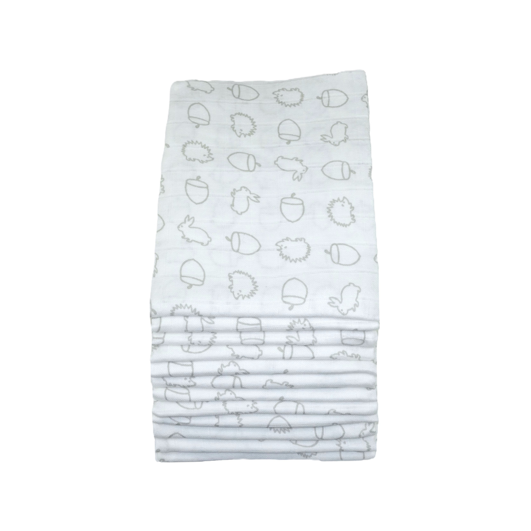 Muslinz - MerryGoRoundUK Ltd – wholesale Rapduk - Baby – MusLinz 12pk Bomull Muslin Kvadrater - Mönstrad2