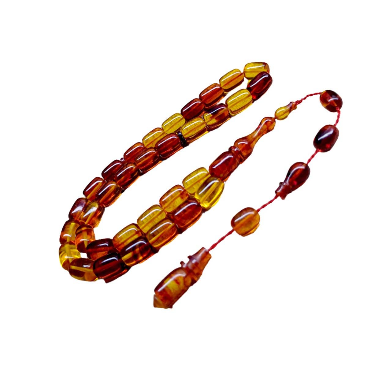 Aladdin - Wholesale Prayer Beads Necklace - Selderesi | Darabaci Design Fire Amber Tasbih0