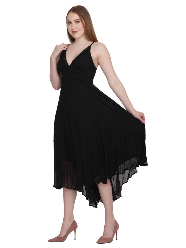 Advance Apparels - Wholesale Dress - Women's - Back Tie Acid Wash Dress (S/M-1X/2X) 4 Colors ADL-3033312