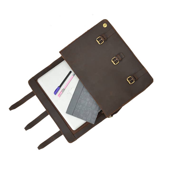 Dotch Leather – Großhandel Messenger Bag – Herren – Lakshan Leder Messenger Tasche - 15" Laptop Aktentasche6