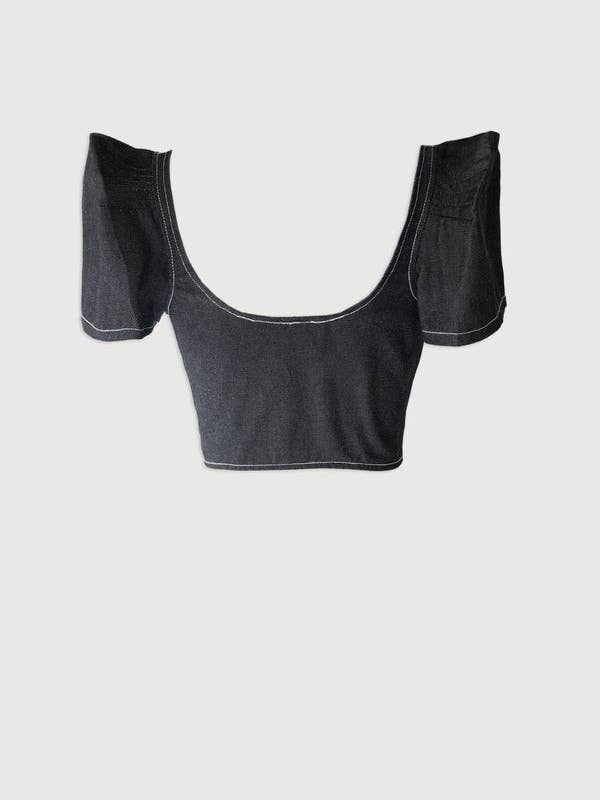 Mercy House Studio - Wholesale Corset - Women's - PAPILLON DENIM CORSET1