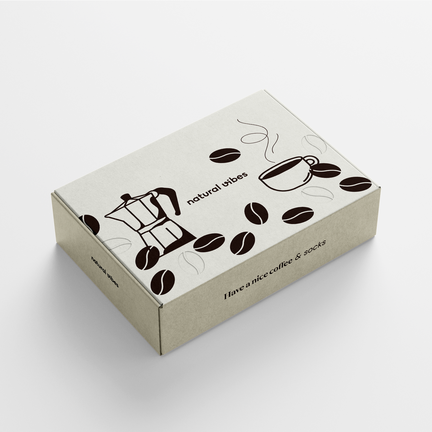 Natural Vibes - Wholesale Socks - Unisex - 2-Pack Coffee - Organic crew socks with embroidery4