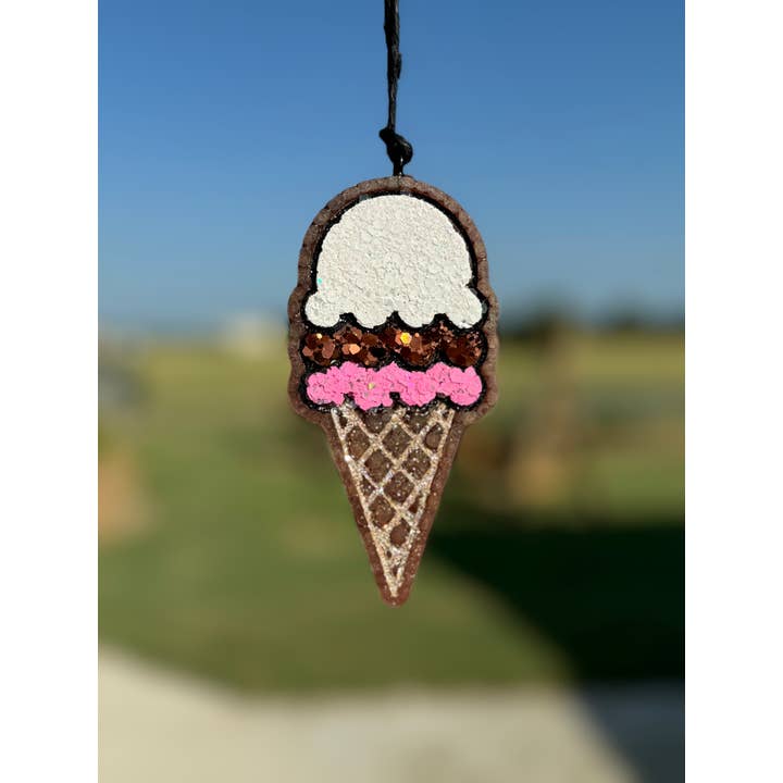 Ice Cream Cone Car Freshie/Car Scent/Air Freshener/Summer for wholesale by Scent Story Freshies