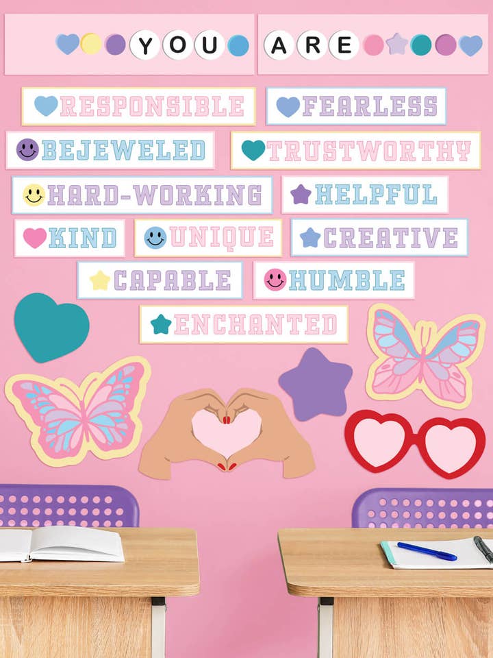 Ensemble d'affirmations pour la classe Eras - 20 pièces pour tableau d'affichage pour la vente par Petit Fetti