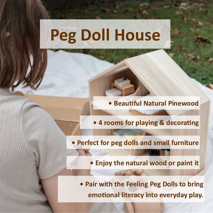 My Felt Story - Wholesale Doll Accessory Kit - Kids - Peg Doll House