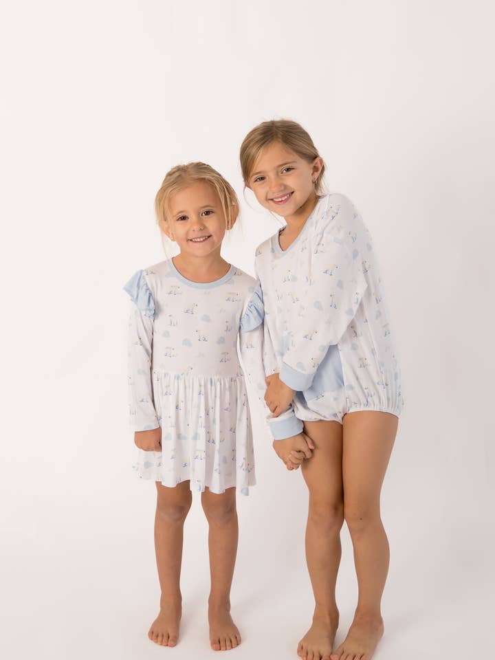 Bubble Baby - Wholesale Bodysuit (Non-Footed) - Baby - Polar Bear | Long Sleeve Bubble Romper