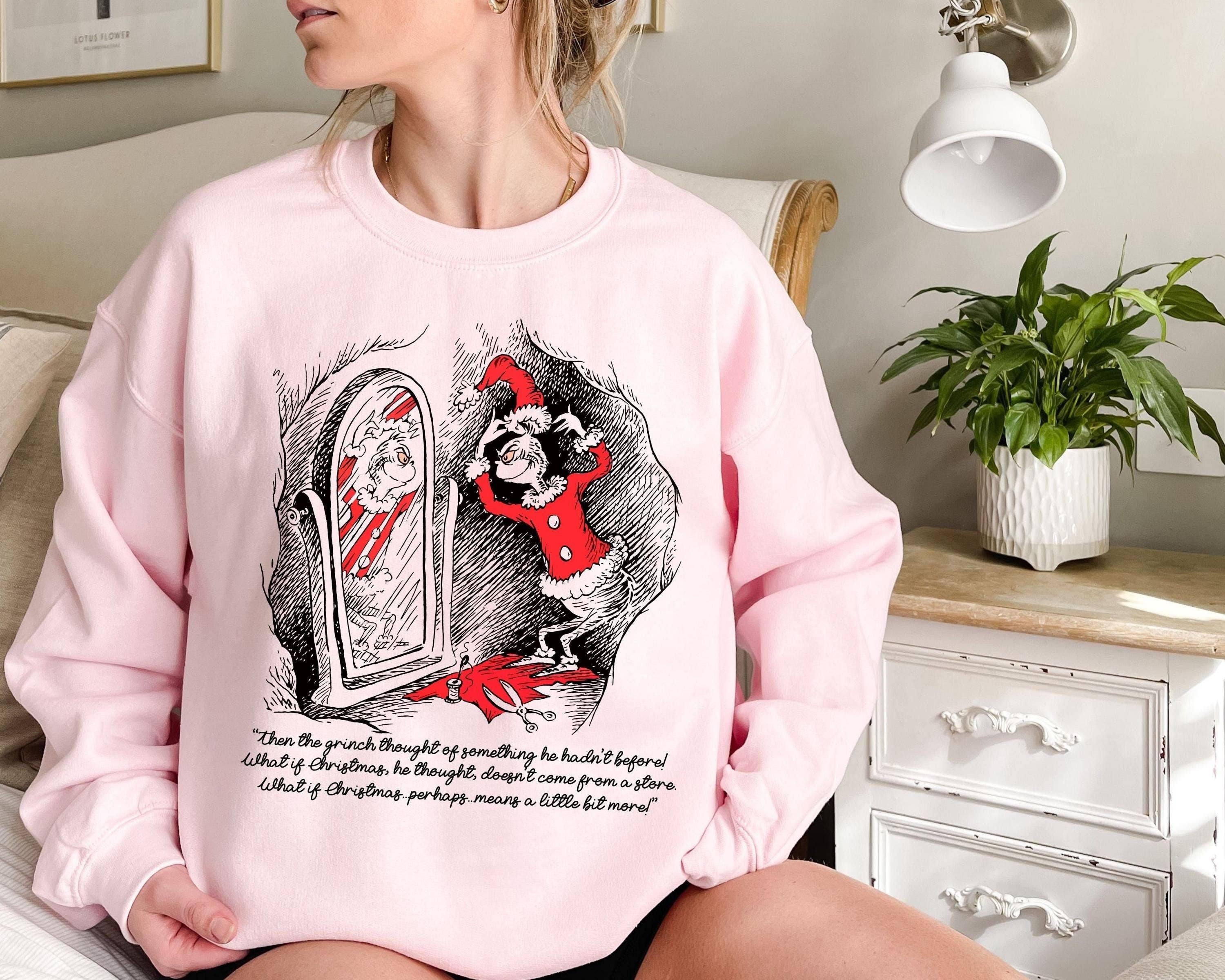TheKingShirt - Wholesale Graphic Sweatshirt - Women's - Grinchmas Christmas Means A Little Bit More Family Tee3