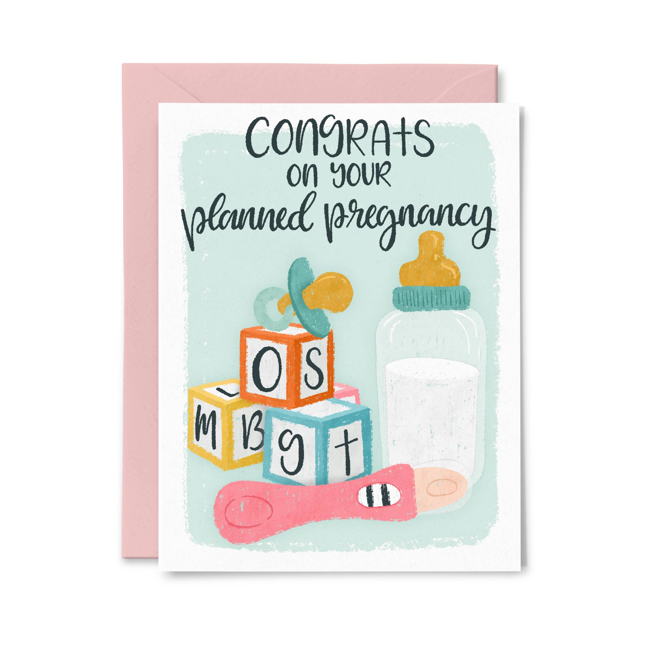 Paper Bunny Press - Wholesale Baby Card - Congrats on Your Planned Pregnancy Funny Baby Card