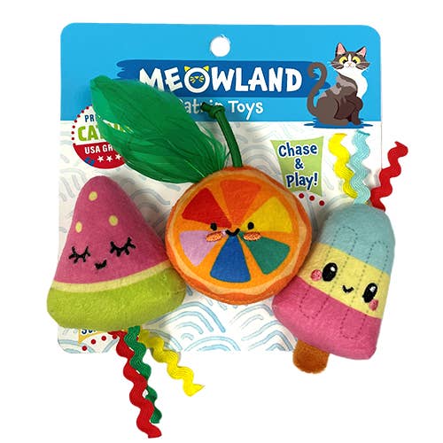 MEOWLAND SUMMER CATNIP 3PK CAT TOY and other Purchase wholesale catnip toys. Free returns & net 60 terms on Faire trending on Faire.