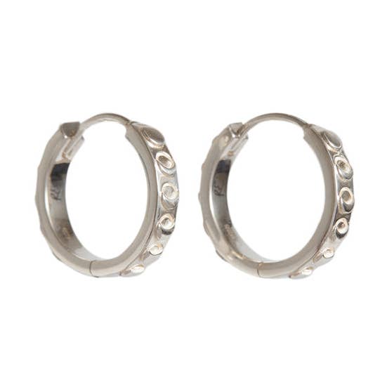 Moon Phases Huggies Silver for wholesale by Rachel Entwistle Jewellery