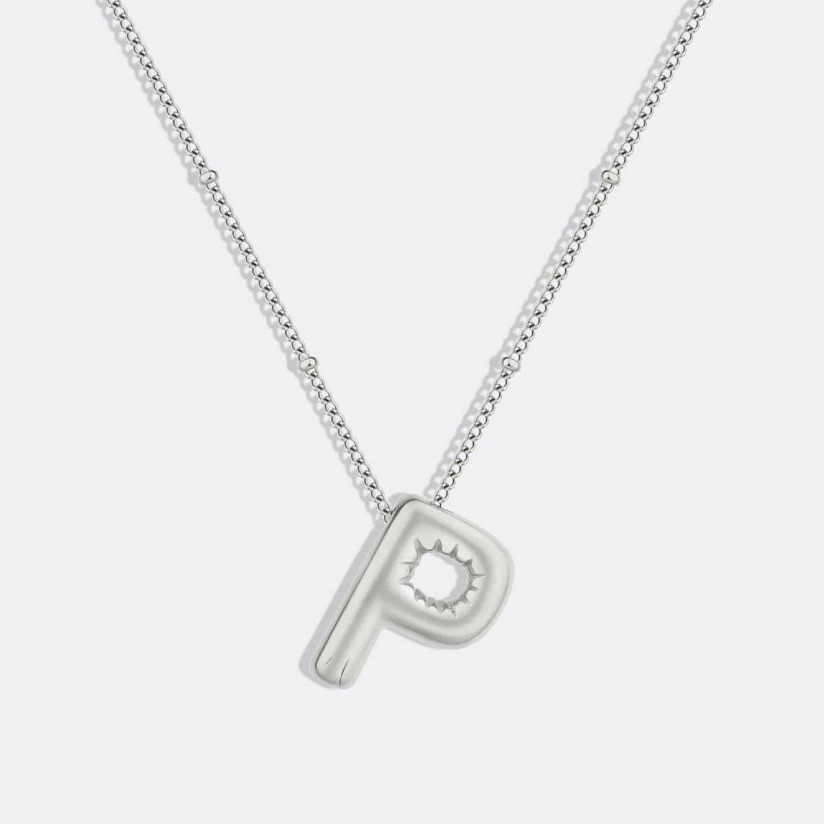 Mint & Lily - Wholesale Pendant/Charm Necklace - Balloon Initial Necklace with Satellite Chain37
