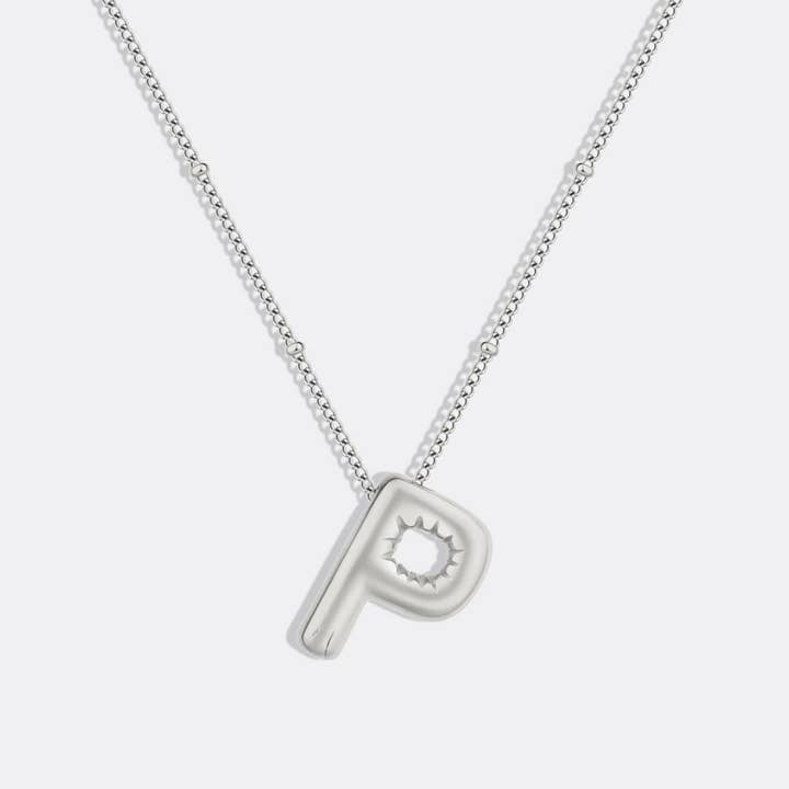 Mint & Lily - Wholesale Pendant/Charm Necklace - Balloon Initial Necklace with Satellite Chain37