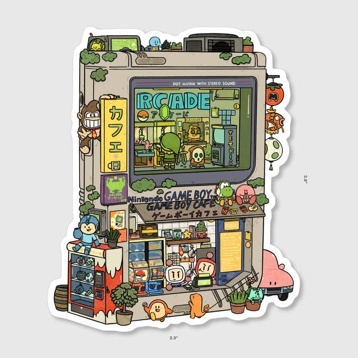 sushiboiiiyy - Wholesale Sticker - Gameboy Arcade Vinyl Sticker