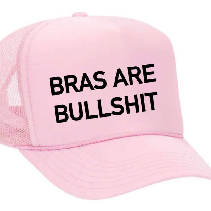 Inappropriate Trucker Hats - Wholesale Trucker Hat - Women's - Bras Are Bullshit Trucker Hat8
