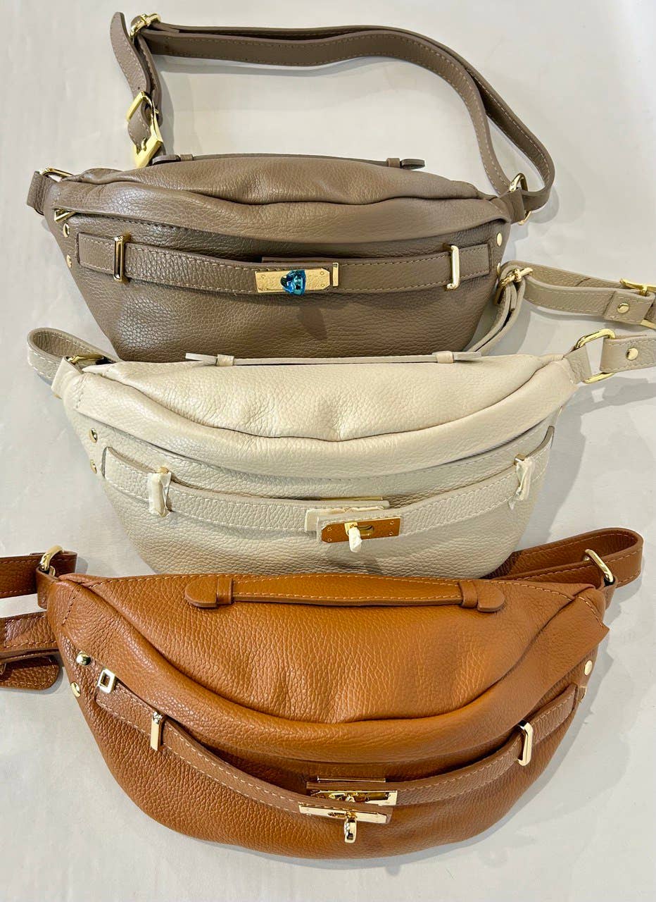 JIJOU CAPRI – wholesale Belt bag – Women’s – Italian Large Leather Sling Bag Belt Bag Waist Bag 4