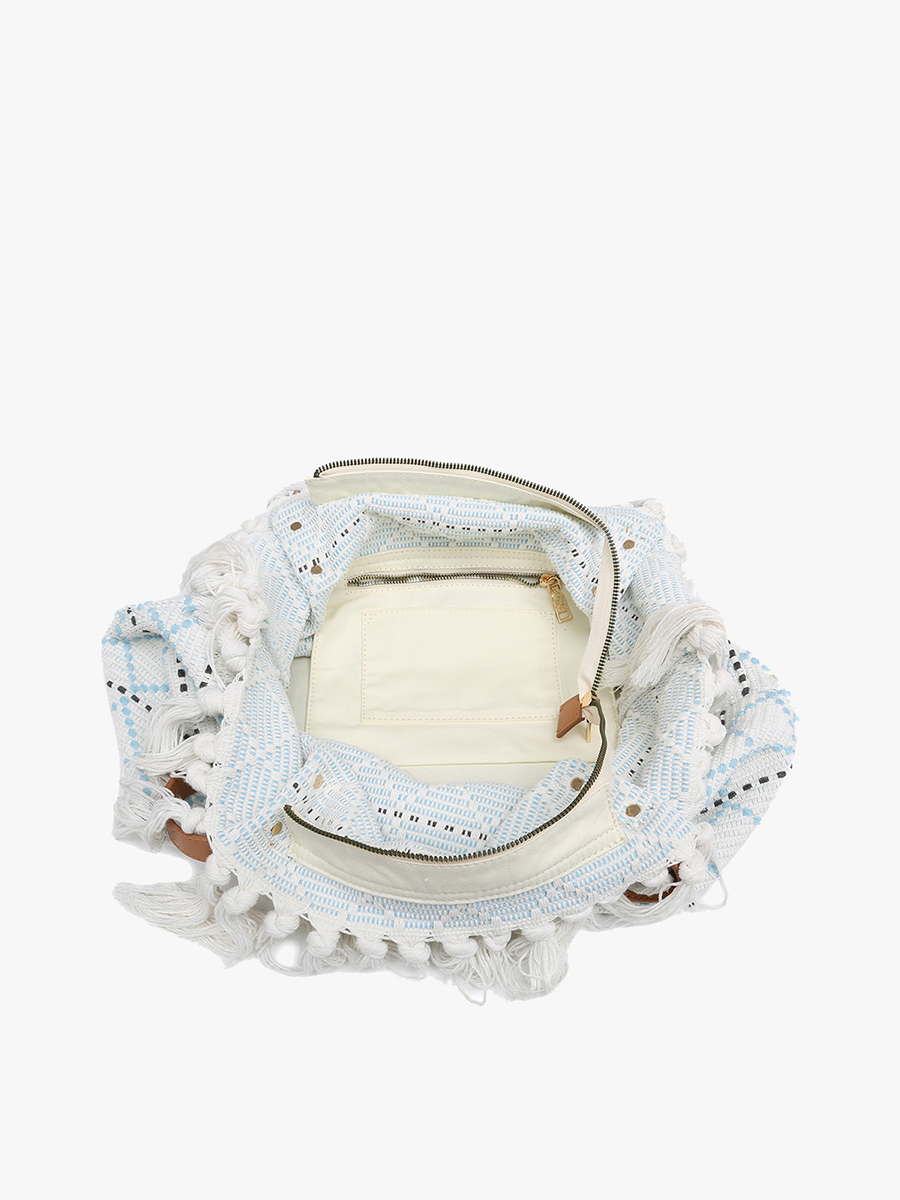 Jen & Co. - Wholesale Tote Bag - Women's - M2091 Madison Handwoven Fringe Tote16