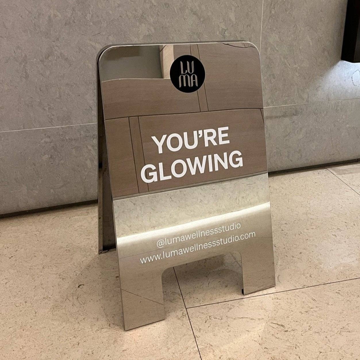 Signs and Mirrors - Wholesale Bord/bordje - #004 - Ronde Sandwichbord A-Frame van Roestvrij Staal5