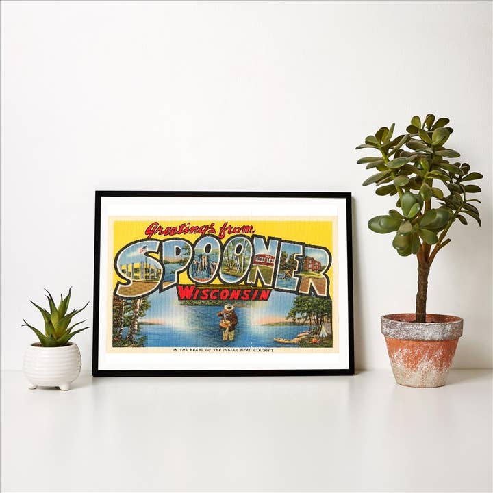Found Image Press – Großhandel Kunstdruck – Kunstdruck WI-355 Grüße aus Spooner, Wisconsin1
